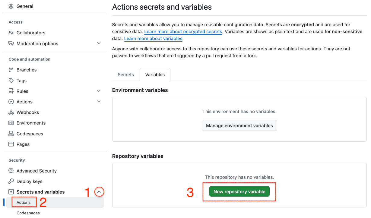 steps to add a variable