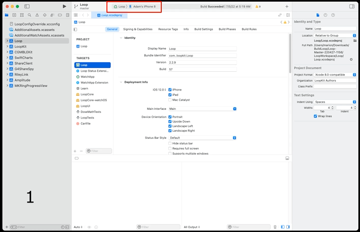 select loop workspace and confirm phone