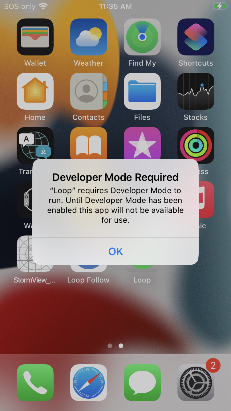 phone message if trying to run xcode app without developer mode enabled