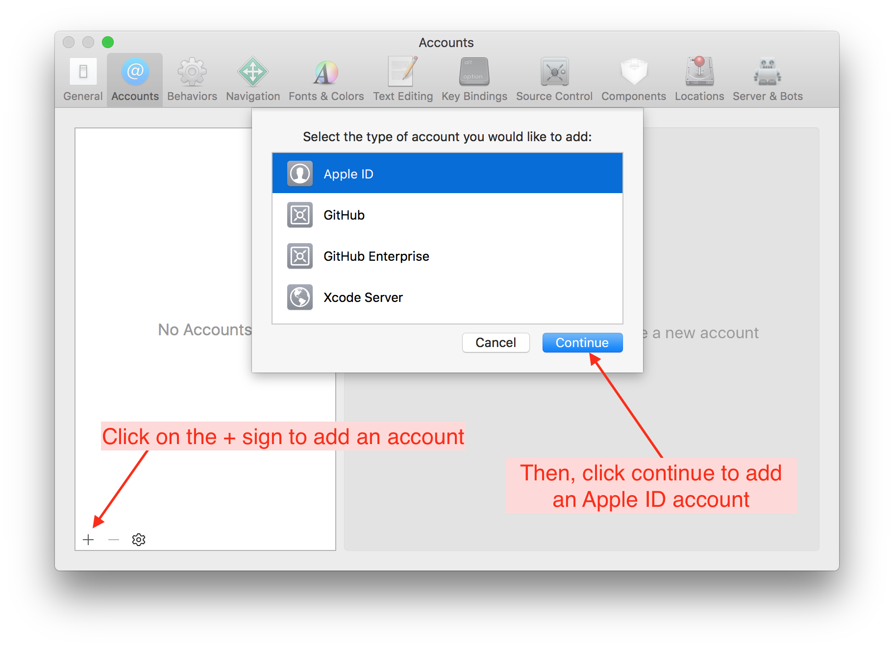 sign in with apple xcode