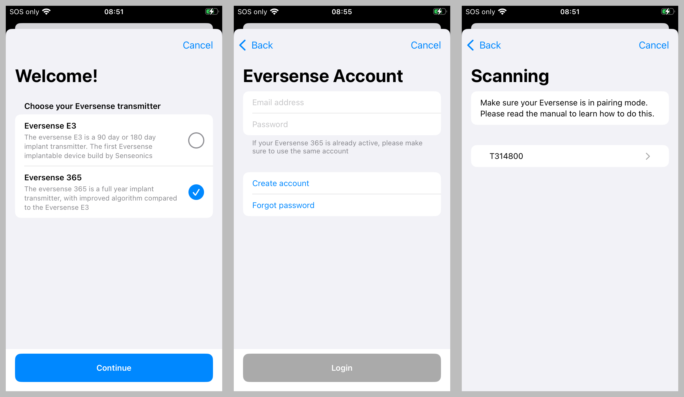 Steps to add Eversense CGM
