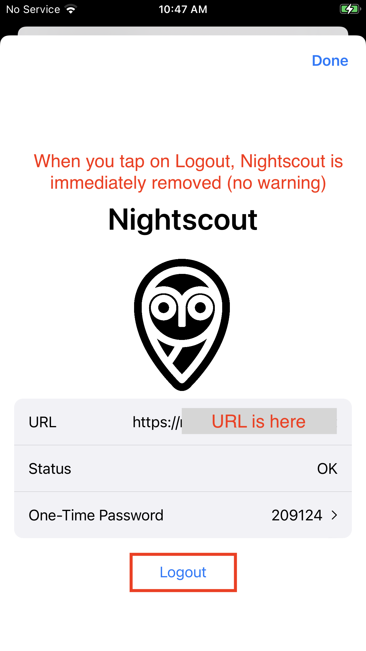 steps to remove Nightscout from the Loop app
