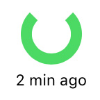 Green Circle Icon with gap at top denoting open loop