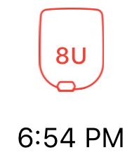 Omnipod reservoir indicator is red with <20u remaining